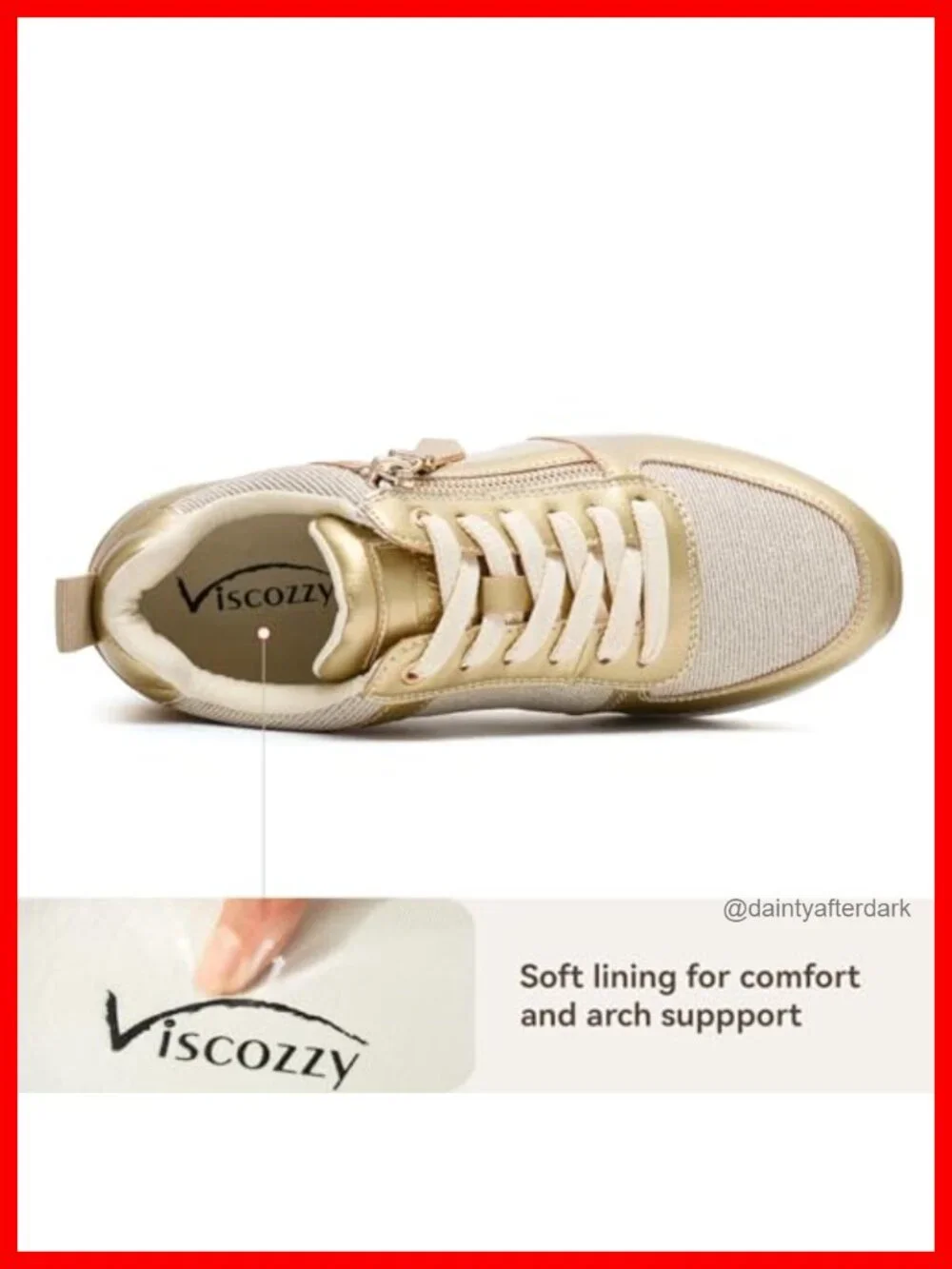 Women's Wedge Sneakers Platform Tennis Shoes with Lace-Up Closure - Breathable